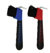 Weisheng 2 Pieces Horse Hoof Pick Brush With Soft Touch Rubb