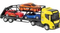 Brinquedo Caminhão Cegonheira Grande Carreta Carros Bs Toys
