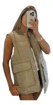 Chaleco Liviano Tela Avion Flexible Impermeable Mujer Bali