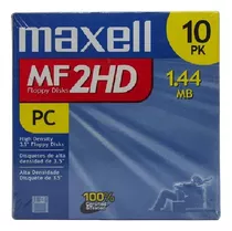 Kit 10 Disquete Maxell Mf2hd Alta Densidade 3.5mm 1.44mb