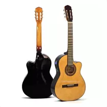 Guitarra Gracia Electrocriolla Con Corte M6 Eq Afinador Color Madera