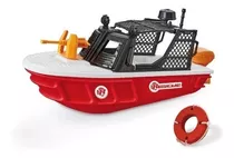Brinquedo Barco Bombeiro Rescue Team Vermelho Usual 470