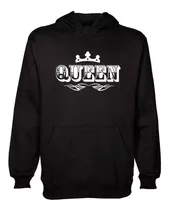 Buzo Canguro King Queen Rey Reina Corona M1 Hoodie