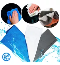 Trapos De Limpieza Multiusos Para Auto De Microfibra Kit 3pz Color Gris / Azul / Blanco
