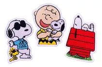 Pack Parches Bordado Snoopy Woodstock Charlie Brown Joe Cool