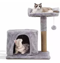 Casa De Árbol Con Rascador Para Gatos - Plataforma Para Gato