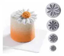 Cortador Fondant Girasol Moldes Flores Para Fondant 4 Unidad