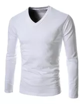 Pack X3 Remeras Entalladas Manga Larga Slim Fit De Hombre