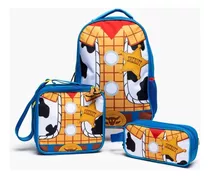 Pack Escolar Toy Story Mochila Con Ruedas Lonchera Y Estuche Color Azul