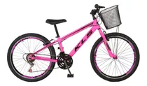 Bicicleta Aro 24 Aluminio Infantil 21 Marchas Feminina