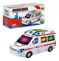 Van Samu Ambulância Som Luz Bate E Volta Presente Brinquedo