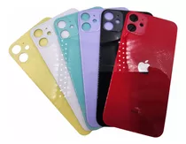 Tapa Cristal Compatible Con Iphone11 Orificio Grande Colores
