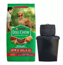 Dog Chow Adulto Razas Medianas Y Grandes 21kg Con Contenedor