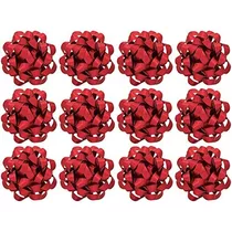 Lazos Decorativos Glitterati Lotus, Grandes, Rojos