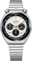 Reloj Citizen Quartz Chrono An366081a Hombre Color De La Malla Plateado Color Del Bisel Negro Color Del Fondo Blanco