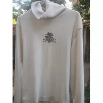 Polera Juvenil Usada Talle Xs Color Blanca Con Bordado 