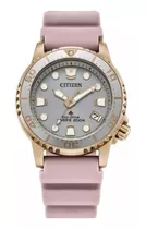 Reloj Citizen Eco Drive Promaster Eo2023-00a Para Dama Ts Color De La Correa Rosa Color Del Bisel Coral Claro