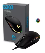 Mouse Gamer Logitech G203 Lightsync Rgb 8000 Dpi Color Negro