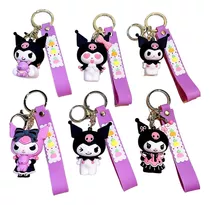 Llavero De Goma Plástico Kuromi Kawaii Sanrio Para Mochila