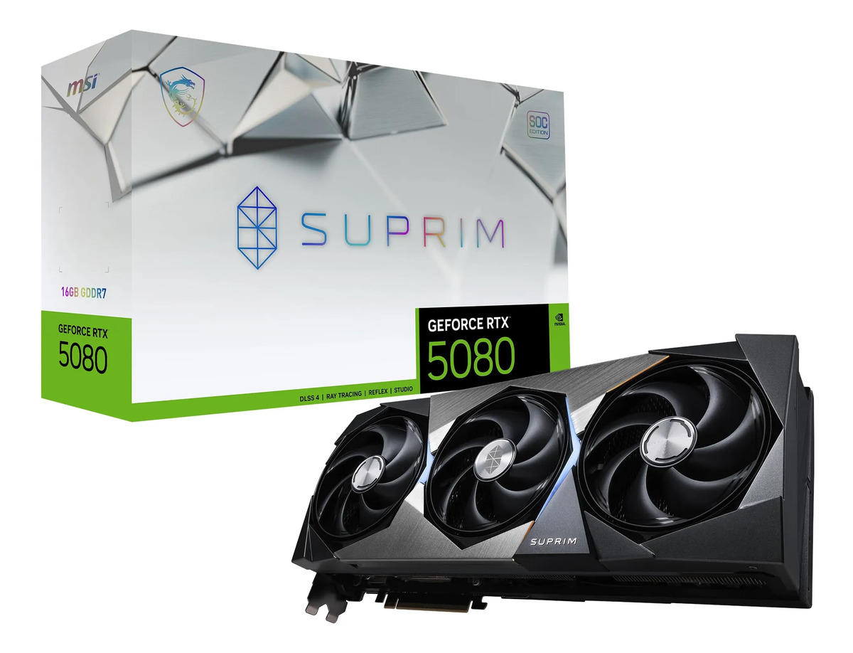 Placa De Video Msi Gaming Rtx 5080 16g Suprim Soc 16gb /