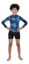 Remera Proteccion Uv Solar Safit + Short Baño Natacion Niño