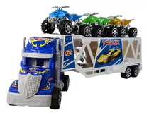 Juguete Camion Tractomula Transporte Niñera Remolque Carros 