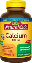 Calcio 600 Mg Con Vitamina D3 Nature Made 220 Tabletas