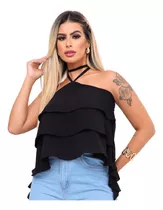 Blusinha Bata Bababado Camada Soltinha Frente Unica Envio24h