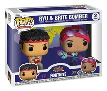 Funko Pop! Street Fighter Ryu - Fornite Brite Bomber 2 Pack