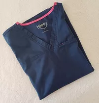 Ambo Médico Chaqueta Importada Talle Xl Happy Scrubs Azul