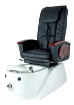 Sillon Spa Reclinable Negro Pedicure Masaje Y Cromoterapia 