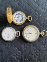 Relojes Pocket Watch Lote De 3.... ( Elgin Y Armex 1950s )