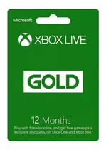 Xbox Live Gold 12 Meses - Xbox One / 360 / Series