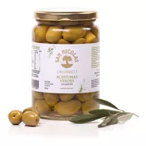 Aceitunas Verdes Orgánicas Gigantes San Nicolás 250g Vidrio