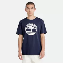 Remera Timberland Hombre Árbol Kennebec River En Azul