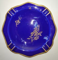 Decoracion Cenicero Azul Cobalto Sussex Vintage Fanaloza