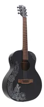 Guitarra Electroacústica Bamboo Ga38 Nordic Wolf Eq Y Funda Color Negro Material Del Diapasón Nogal Orientación De La Mano Diestro