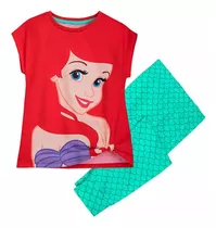 Ariel La Sirenita Pijama Talla 6 Y 7 Disney Polo Pantalón 