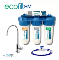 Filtro Purificador De Agua Ecofilt-hm 4 Pasos Metales Pesado Color Azul