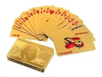 Baralho Dourado Ouro 24k Folheado / Poker Truco Cartas Dolar