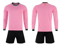 Uniforme De Portero O Jugador Para Futbol Rosa Y Negro