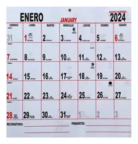 Revista Calendario 2024 Blanco Mediano, Modelo 2