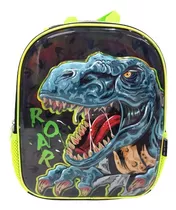 Mochila Espalda 12 Pulgadas Reversible - T-rex 3d Diseño De La Tela Poliéster