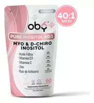 Oby Inositol Puro 40:1 Myo Y D-chiro + Vitaminas Polvo 300 G Sabor Sin Sabor