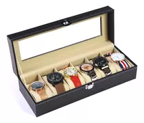  Caja De Reloj Para Hombre, 6 Ranuras