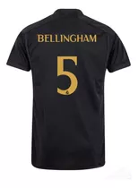 Camiseta Bellingham Real Madrid Negra Nro. 5 
