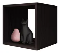 Cubo Estante Organizador Colgante Para Pared Decorativo Moderno 30x30x30 Color Negro