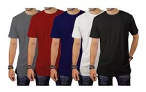 Kit 5 Camisas Masculina Camiseta Básica Malha Fria Oferta