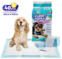 Tapete Entrenador Absorbente Para Mascotas, Perros En Entrenamiento, Recuperación O Incontinencia. 40 Piezas De Pañales Talla Grande 60cm X 60cm