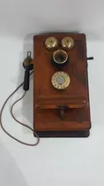 Teléfono Antiguo De Pared En Madera Cod 31677